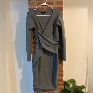 Grey wrap dress